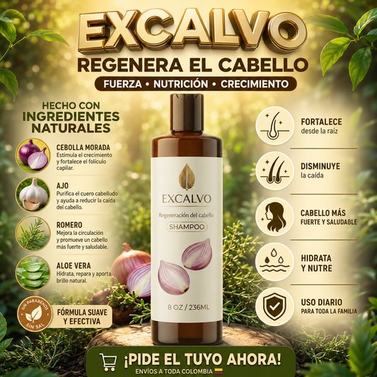 Shampoo Excalvo Regenera el Cabello