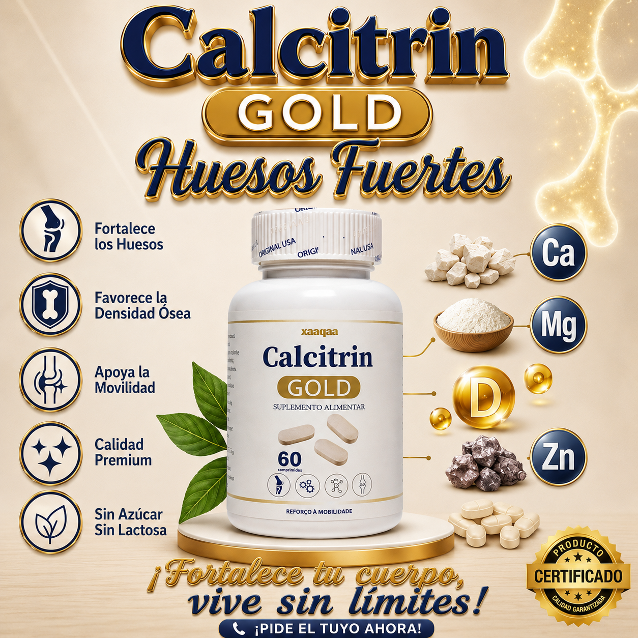 Calcitrin Gold Huesos Fuertes